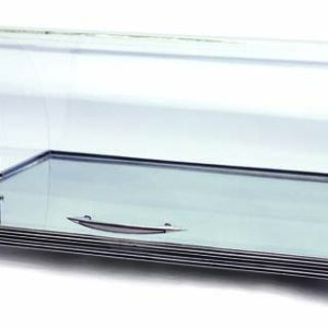 Gourmet plus Oblong Acrylic Pastry Display with Brass Handle