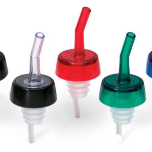 Tablecraft Pourer with Collars, Black Spout, Black Collar