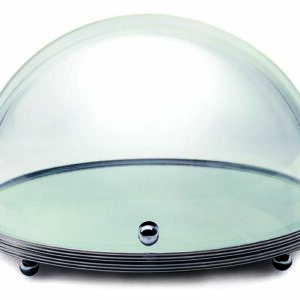 Gourmet plus Oblong Acrylic Pastry Display with Chrome Handle