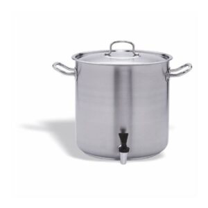 Pujadas Stock Pot With Tap And Lid INOX-PRO Stainless steel 28 cm