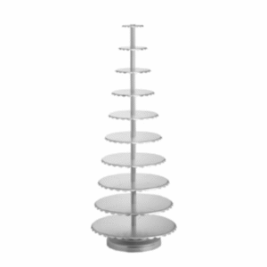 Sanneng Square Wedding Cake Stand – 10 Tier Central Pillars