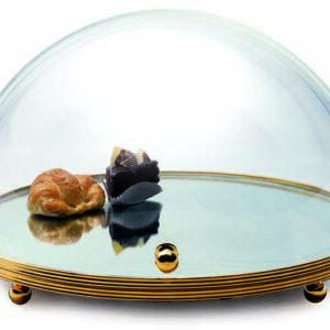 Gourmet plus Round Acrylic Pastry Display with Chrome Handle