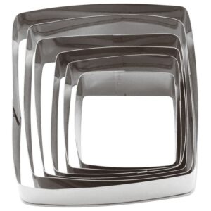 Paderno Square Set 6 Pcs S/Steel