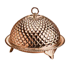 Frenchef Red Rose Plated Round Dome with Cover