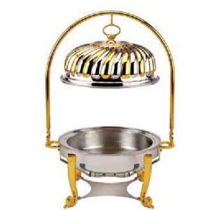 Frenchef Gold & Silver Plated Round Hanging Lid Chafer