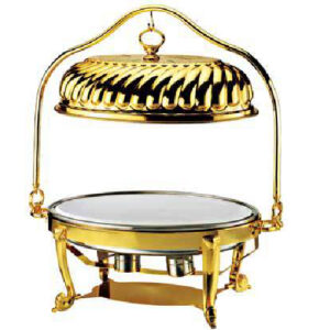 Frenchef Gold Plated Round Hanging Lid Chafer