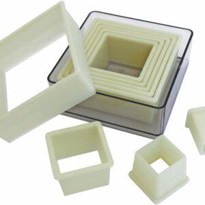 Schneider Pastry Cutters Nylon, Square Plain – 9pc