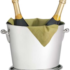 Tablecraft Oval Two Bottle Bucket with Base, Mirror Finish, S/S