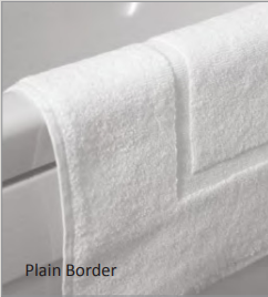 BATHMATS 100% COTTON / WHITE