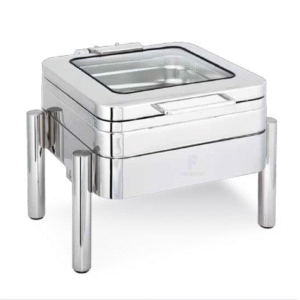 Frenchef Rectangular Induction Chafing Dish with Glass Lid 1/2