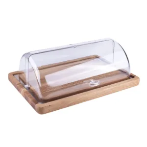 Woodpeckers Rectangle Serving Oak