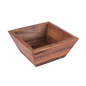 Woodpeckers Square Conical Bowl Medium Cherry