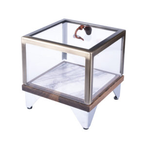 Woodpeckers Square Amenity Box Copper Leg Walnut