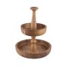 Woodpeckers Two Floor Appetizer Bowl Oak