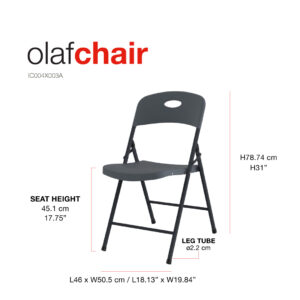Zown Olaf skid chair Shark Grey