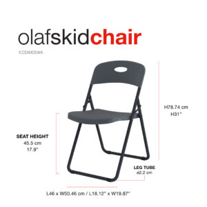 Zown Olaf skid chair black